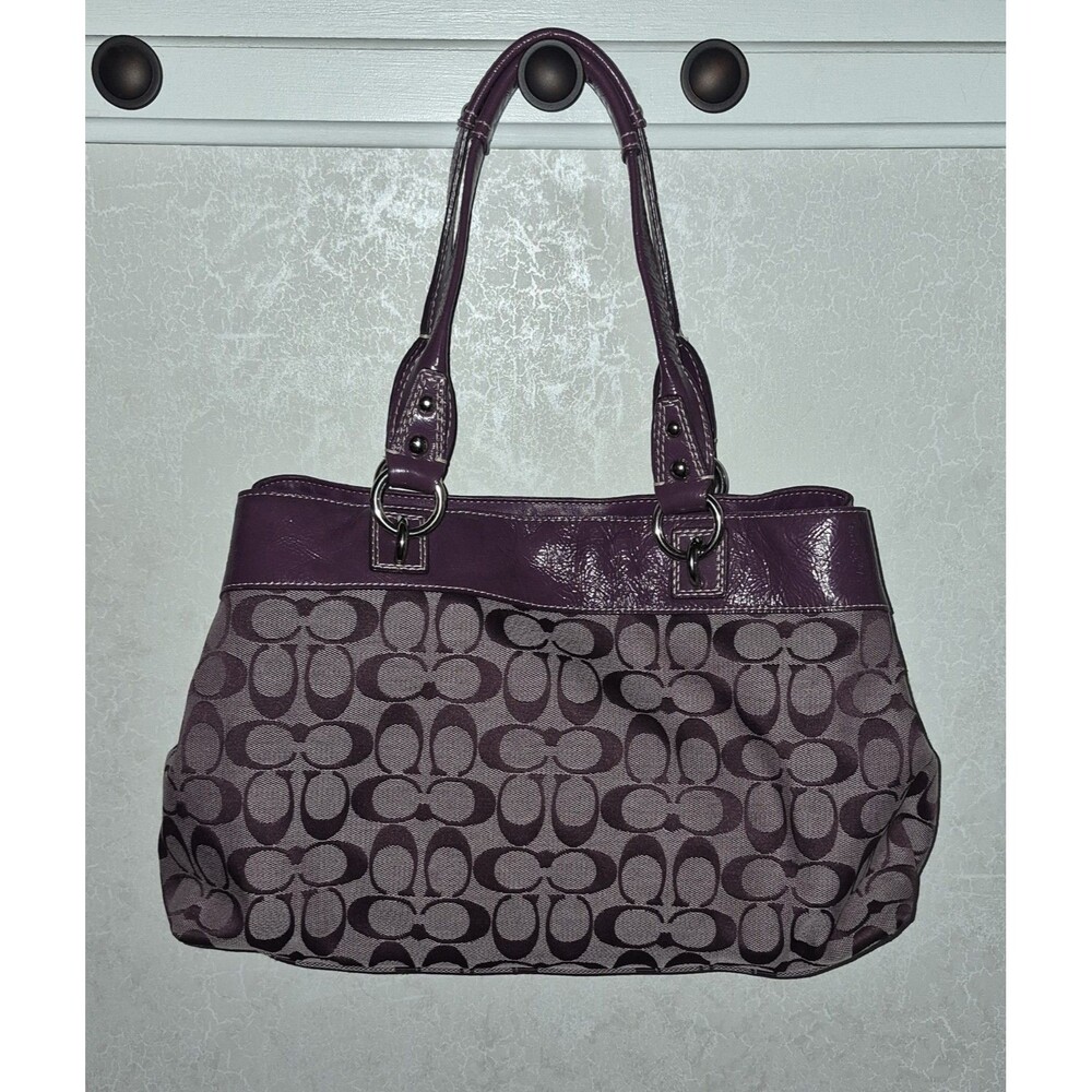 Coach Purse F15538 Purple EUC - Picture 2 of 8